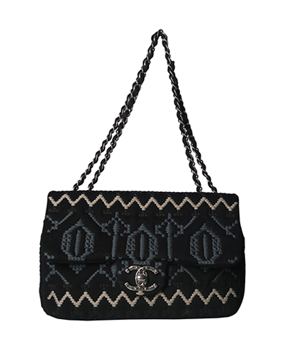 Jumbo Embroidered Aztec Flap, front view